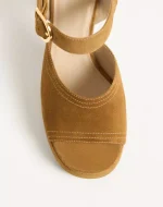 Valentino Fawcette Platform Crust Leather Sandal 100Mm - Image 3